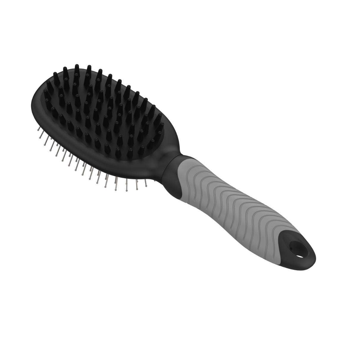 Wahl's Double Sided Bath Brush in black and gray.